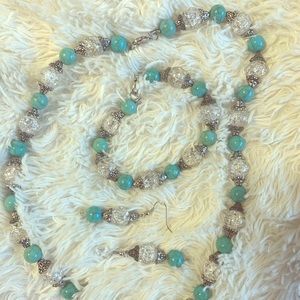 Turquoise Costume Jewelry Set